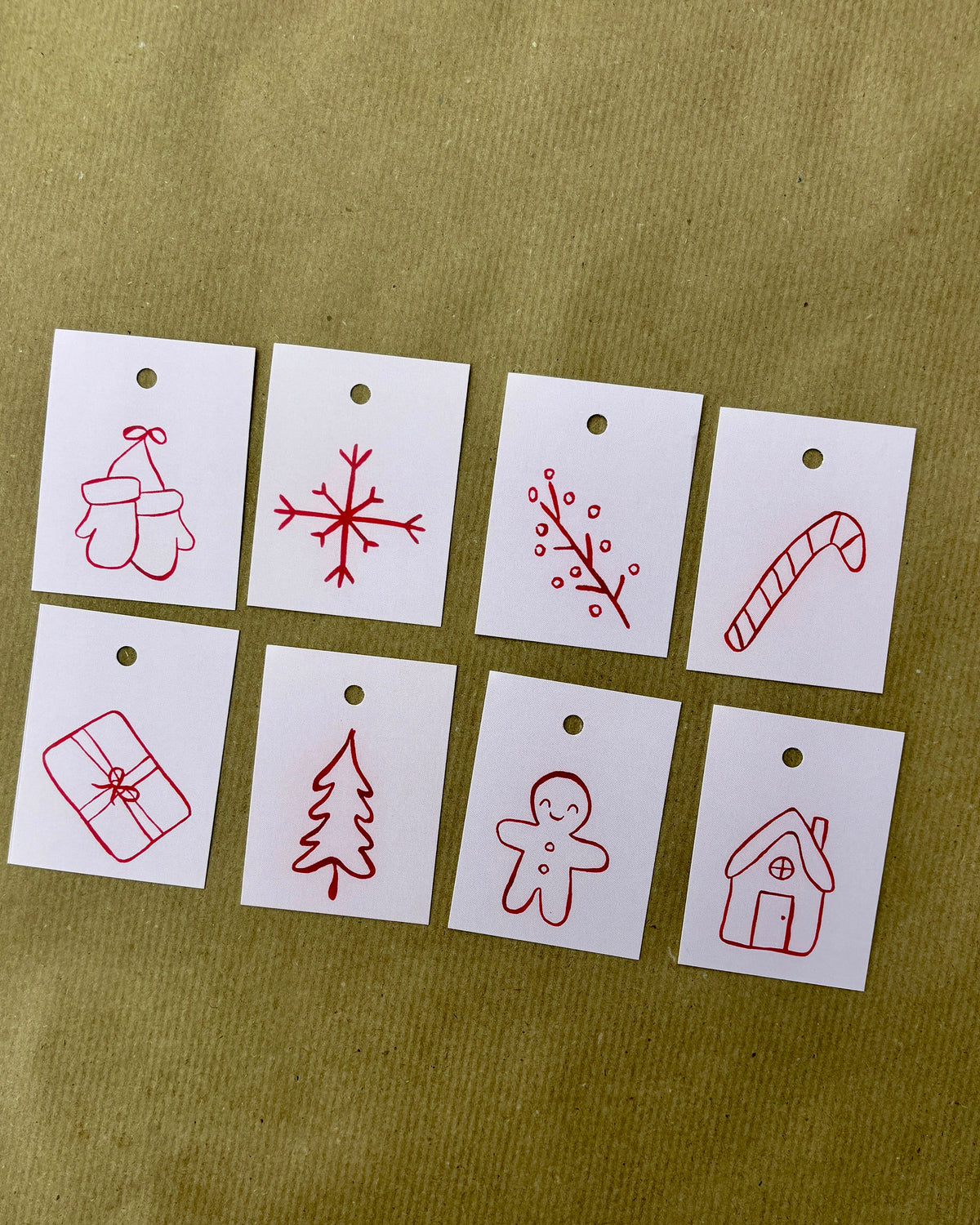 Weihnachtliche Geschenkanhänger - Winterliche Motive