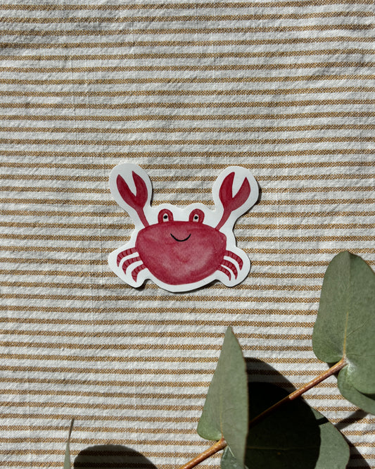 Sticker Krabbe - Niedlicher Aufkleber für Laptop, Notizbuch & Co.
