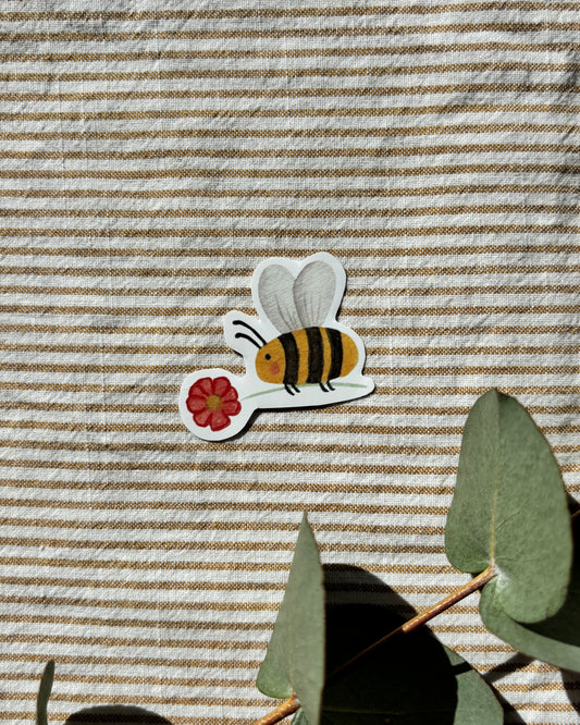 Sticker Biene - Niedlicher Aufkleber für Laptop, Notizbuch & Co.