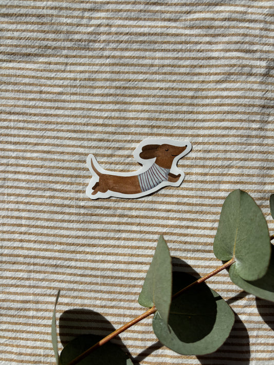 Sticker Dackel - Niedlicher Aufkleber für Laptop, Notizbuch & Co.