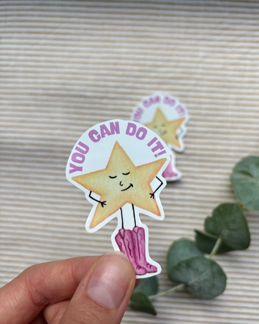 Sticker "You Can Do It" - Aufkleber für Laptop, Notizbuch & Co.