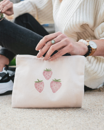 Bügelbild Erdbeeren - Sommerliches Bügelpatch zum Aufbügeln