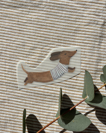 Bügelbild Dackel - Niedliches Bügelpatch zum Aufbügeln