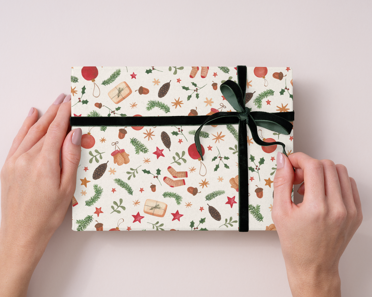 Geschenkpapier "Hygge" 50x70cm - Weihnachtsgeschenkpapier