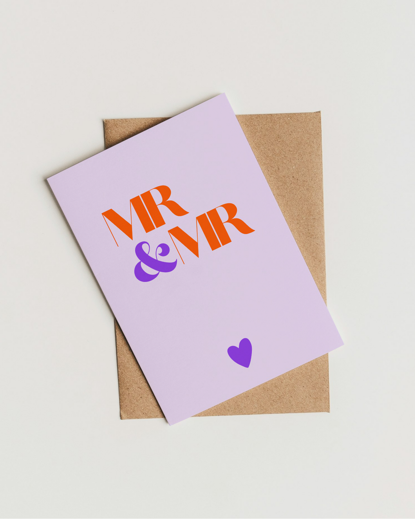 Glückwunschkarte für schwule Hochzeit - Schlichte Hochzeitskarte "Mr & Mr"