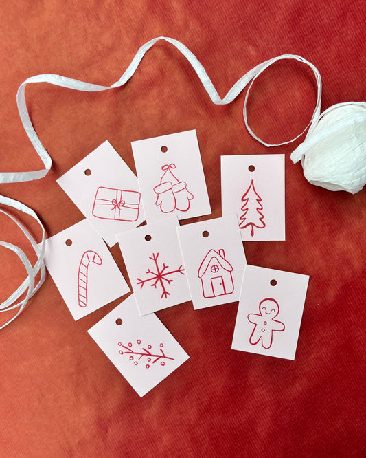 Weihnachtliche Geschenkanhänger - Winterliche Motive