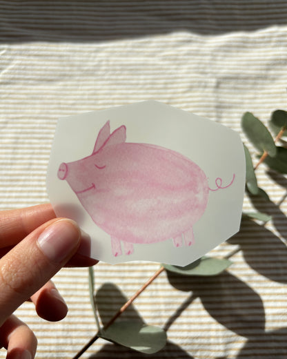 Bügelbild Schwein - Witziges Bügelpatch zum Aufbügeln