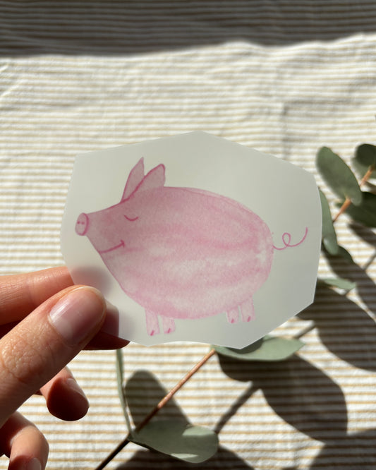 Bügelbild Schwein - Witziges Bügelpatch zum Aufbügeln