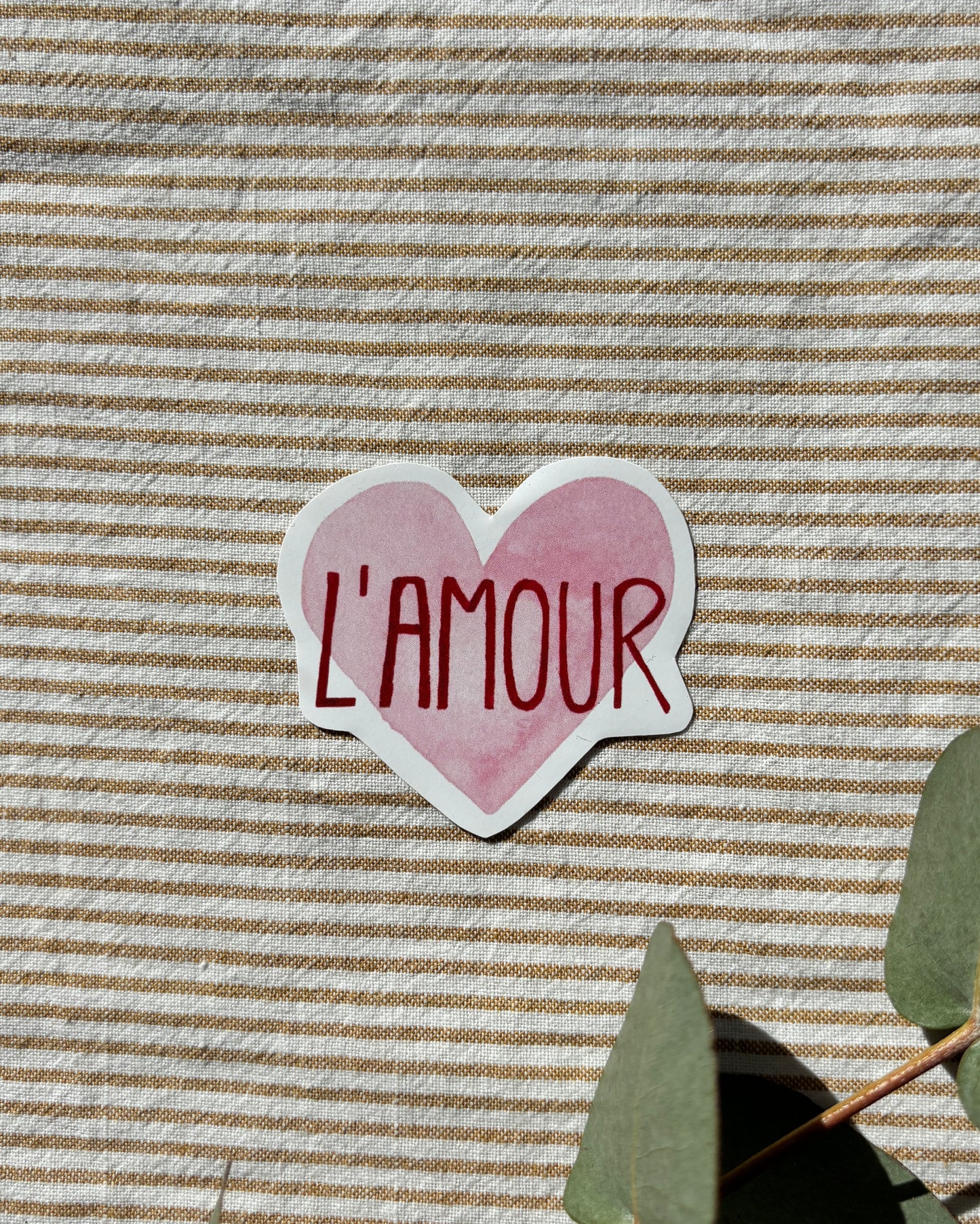 Sticker mit Herz "L'Amour" - Aufkleber für Laptop, Notizbuch & Co.