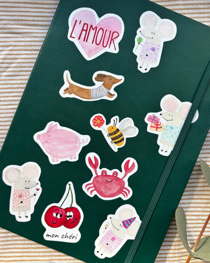 Sticker Krabbe - Niedlicher Aufkleber für Laptop, Notizbuch & Co.