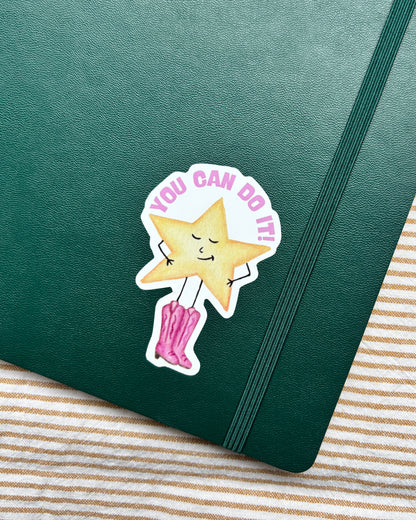 Sticker "You Can Do It" - Aufkleber für Laptop, Notizbuch & Co.