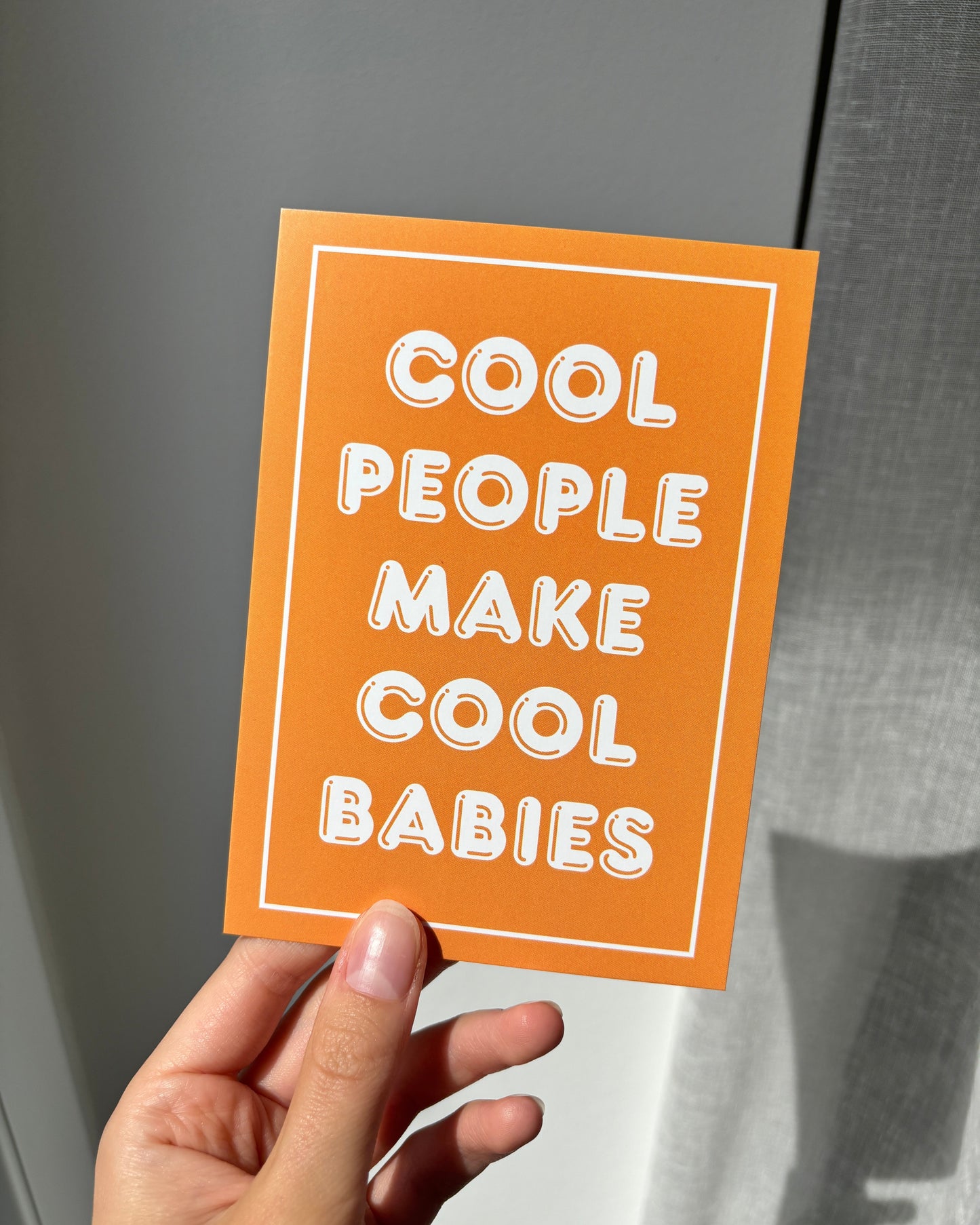 Karte zur Schwangerschaft & Geburt - Glückwunschkarte "Cool People Make Cool Babies"