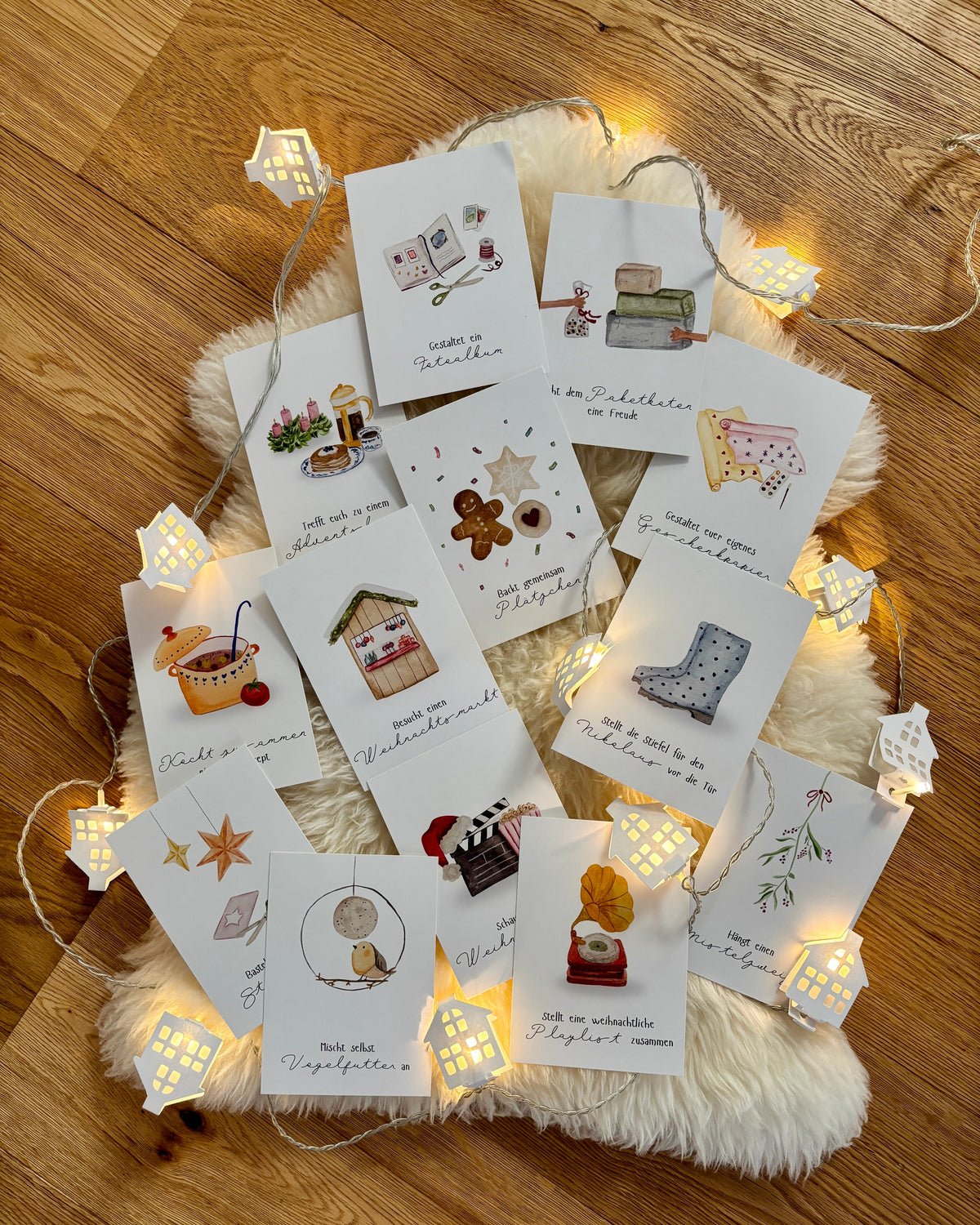 Adventskalender für gemeinsame Aktivitäten • Gemeinsame Zeit im Advent • Achtsamer Adventskalender für Familien