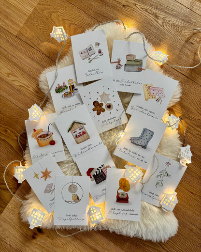 Adventskalender für gemeinsame Aktivitäten • Gemeinsame Zeit im Advent • Achtsamer Adventskalender für Familien
