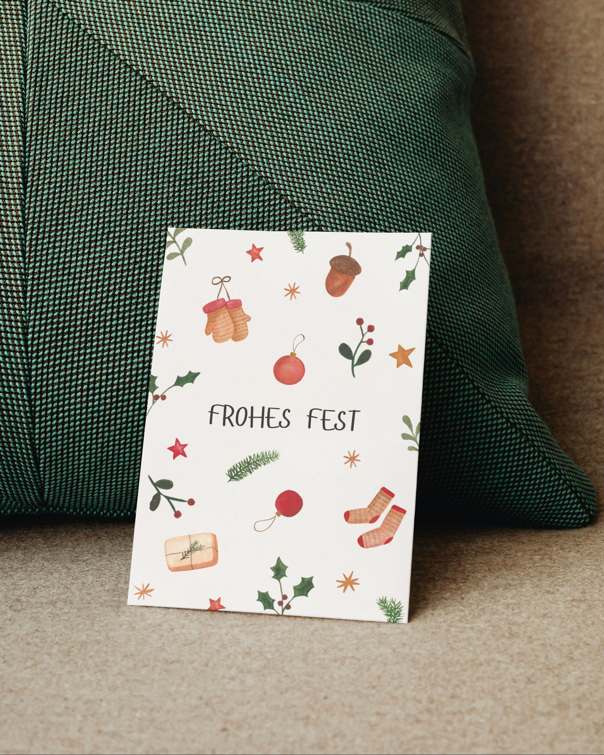 Weihnachtskarte Hygge - Postkarte "Frohes Fest"
