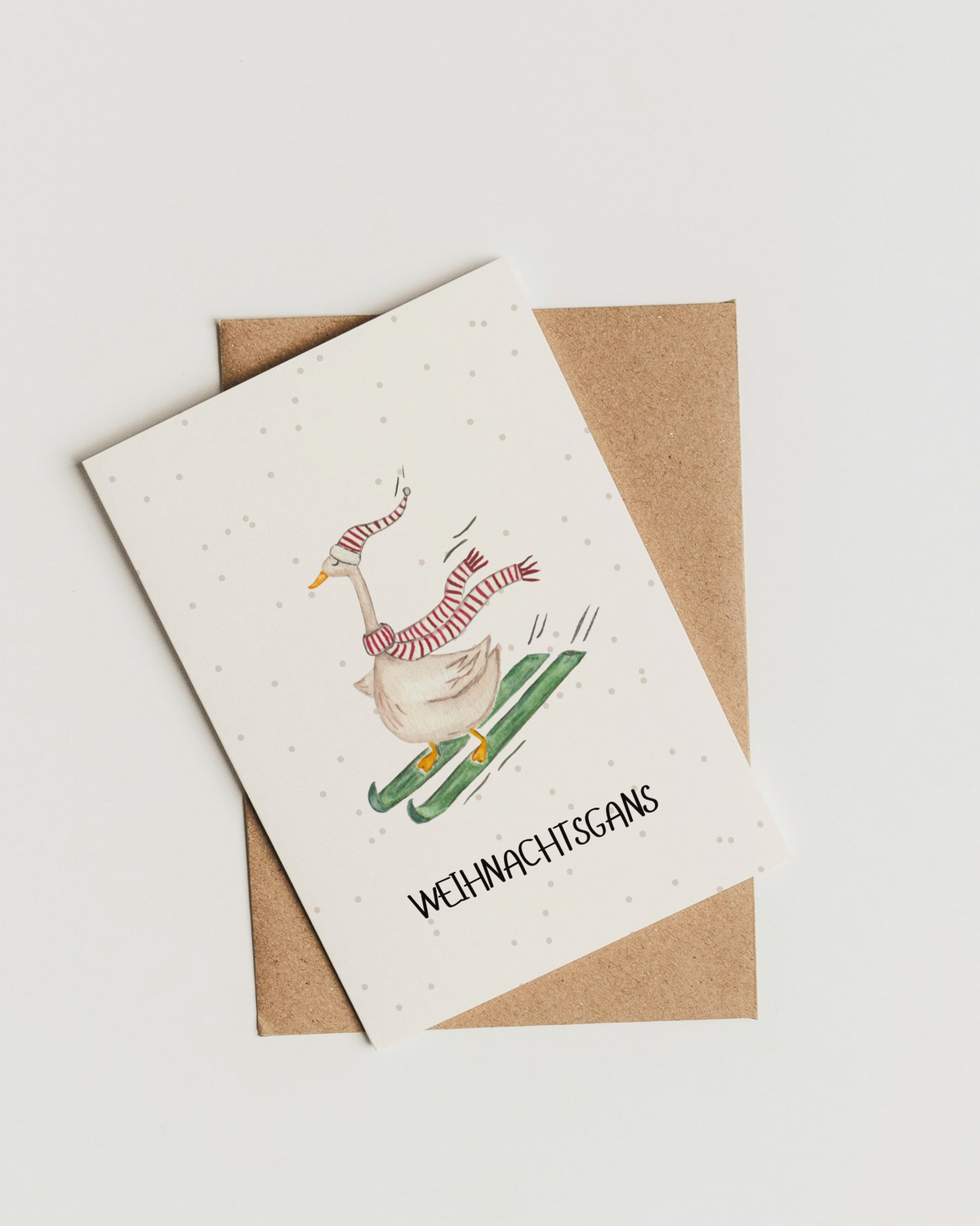 Weihnachtskarte mit Gans - Lustige Weihnachtsgrüße "Weihnachtsgans"