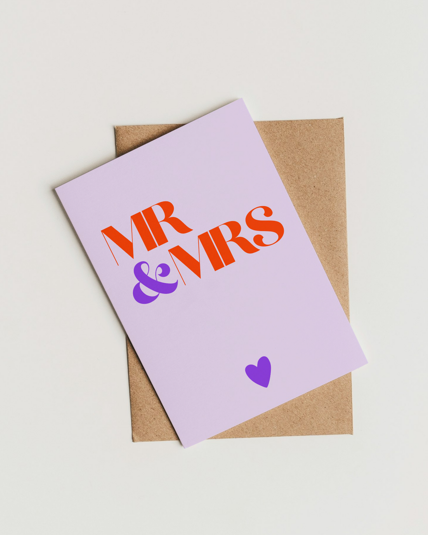 Glückwunschkarte zur Hochzeit - Schlichte Hochzeitskarte "Mr & Mrs"