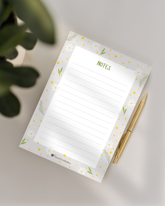 Notizblock Blumen - Moderner Block DIN A5