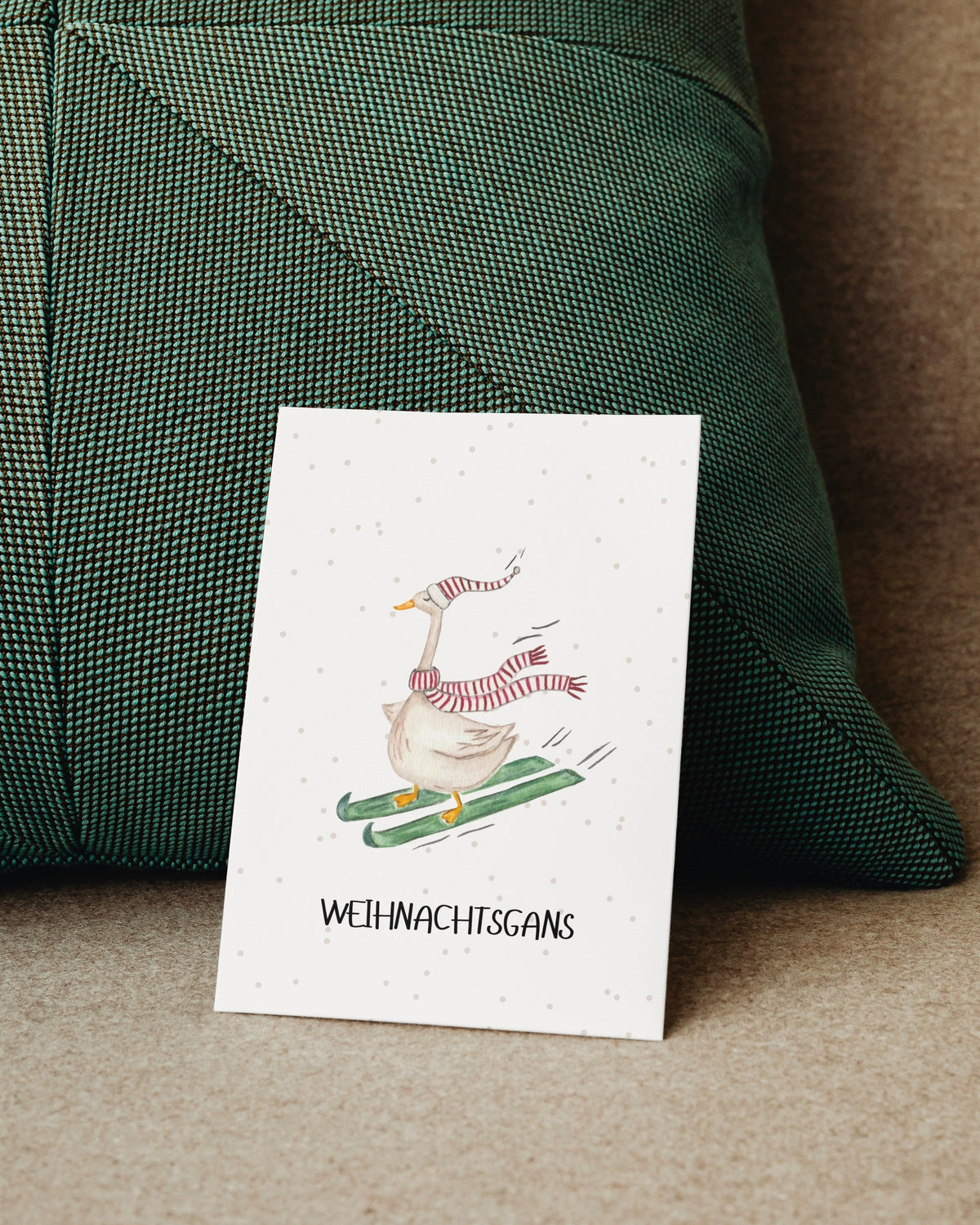 Weihnachtskarte mit Gans - Lustige Weihnachtsgrüße "Weihnachtsgans"
