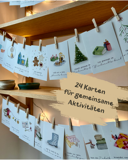 Adventskalender für gemeinsame Aktivitäten • Gemeinsame Zeit im Advent • Achtsamer Adventskalender für Familien