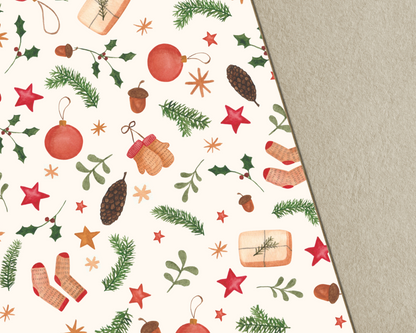 Geschenkpapier "Hygge" 50x70cm - Weihnachtsgeschenkpapier