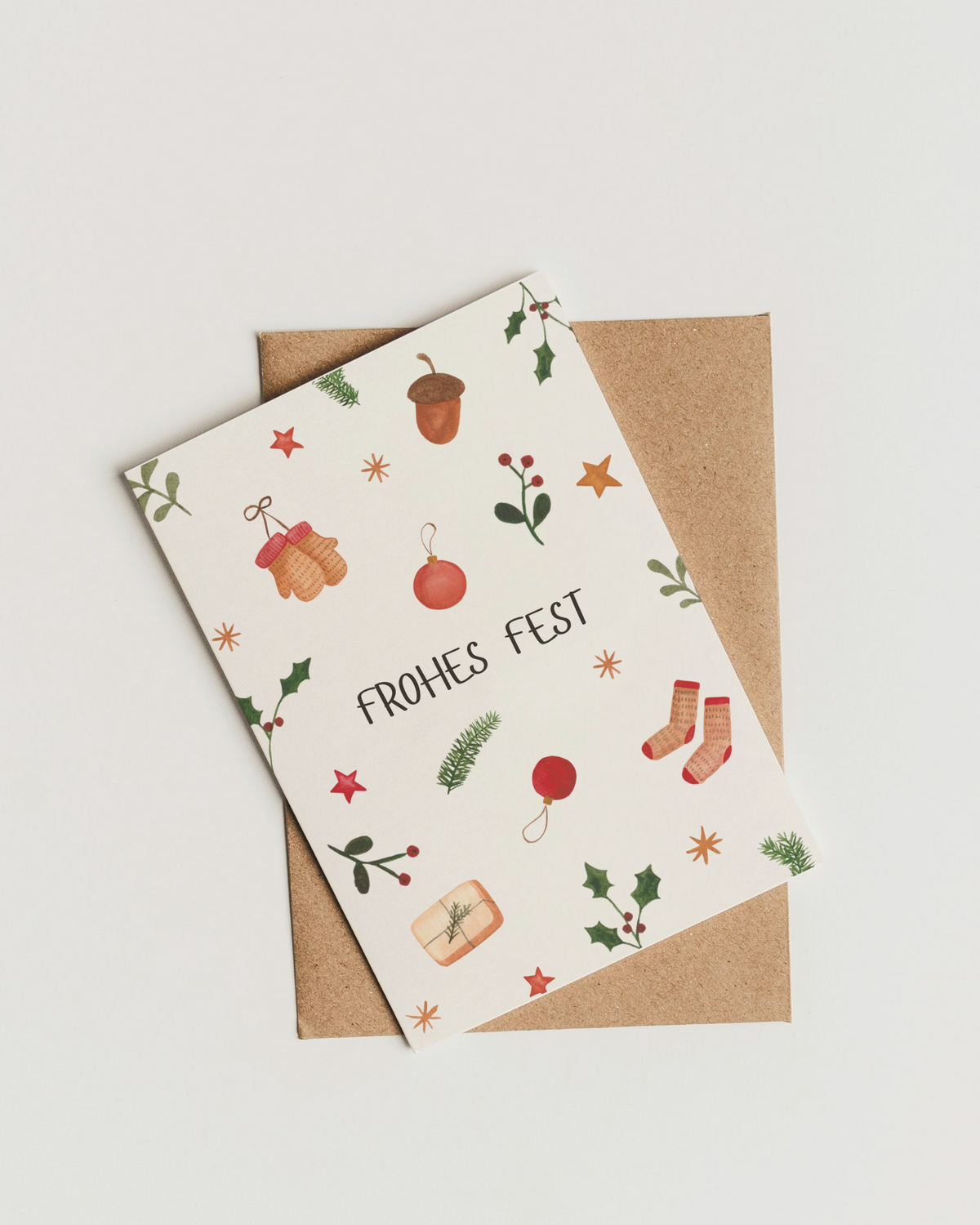 Weihnachtskarte Hygge - Postkarte "Frohes Fest"
