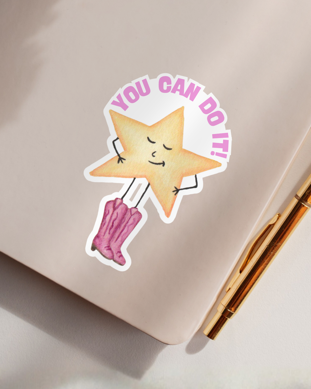 Sticker "You Can Do It" - Aufkleber für Laptop, Notizbuch & Co.
