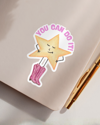 Sticker "You Can Do It" - Aufkleber für Laptop, Notizbuch & Co.