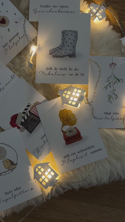 Adventskalender für gemeinsame Aktivitäten • Gemeinsame Zeit im Advent • Achtsamer Adventskalender für Familien