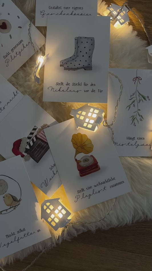 Adventskalender für gemeinsame Aktivitäten • Gemeinsame Zeit im Advent • Achtsamer Adventskalender für Familien