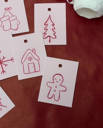Weihnachtliche Geschenkanhänger - Winterliche Motive